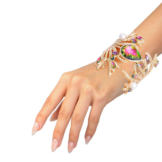 Branched Crystal Cuff Bracelet