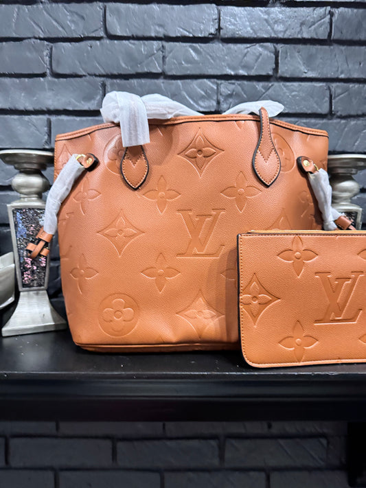 Large PU Leather LV Tote