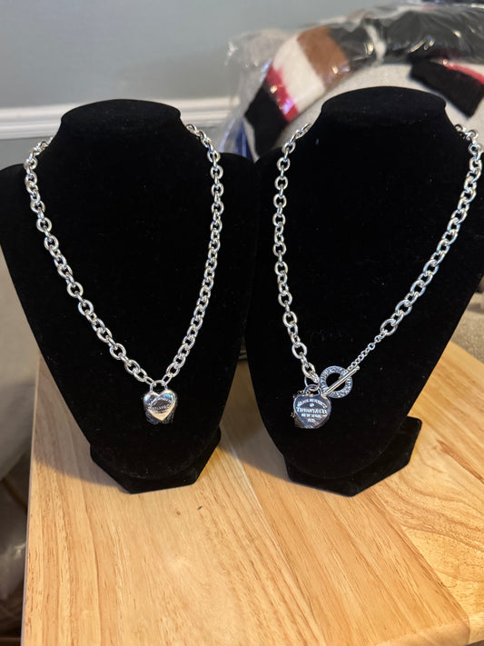 T&F Heart Tag Necklace