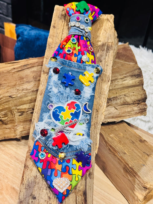 Autism Denim Necktie