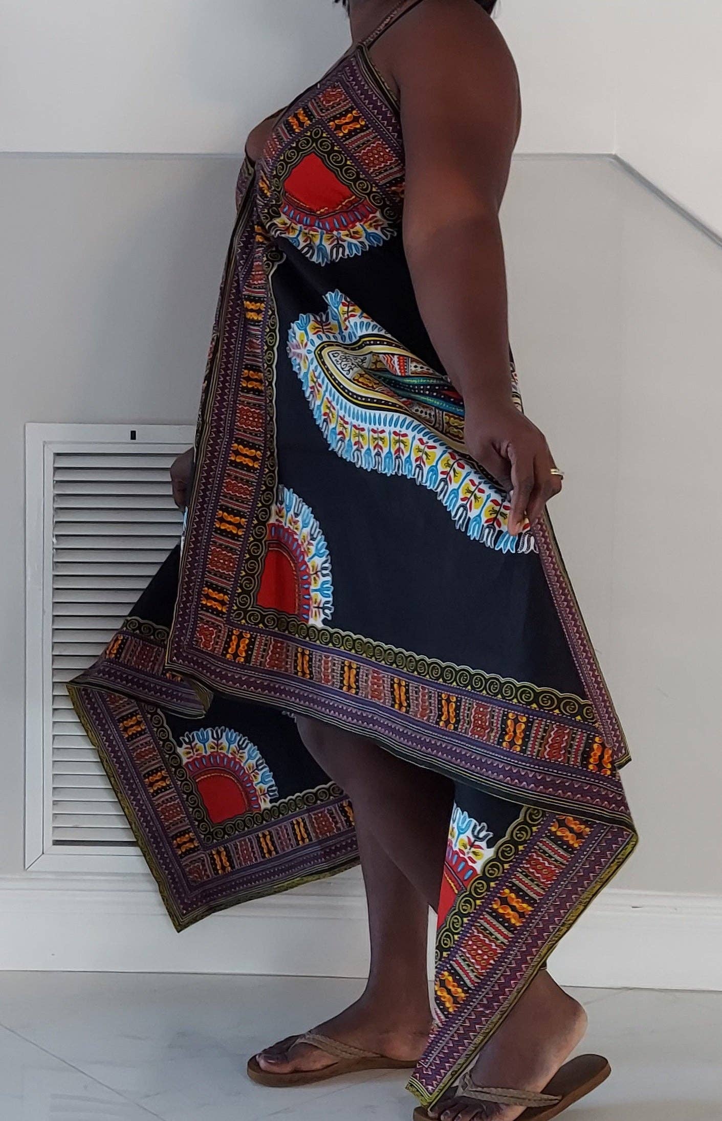 Dashiki Halter  Dress/ Handkerchief