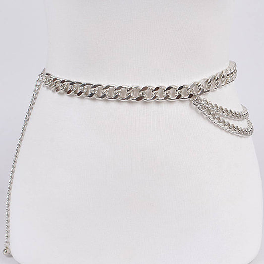Belt - Layered Chain Silver