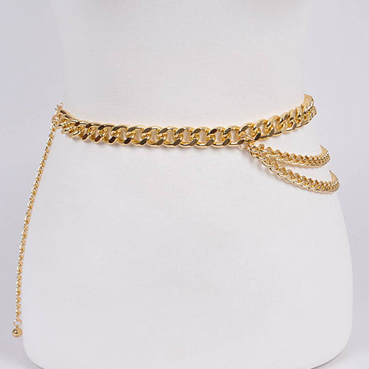Belt - Layered Chain Gold