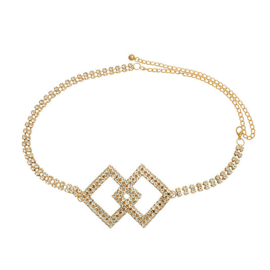 Embelished Diamond Chain Belt
